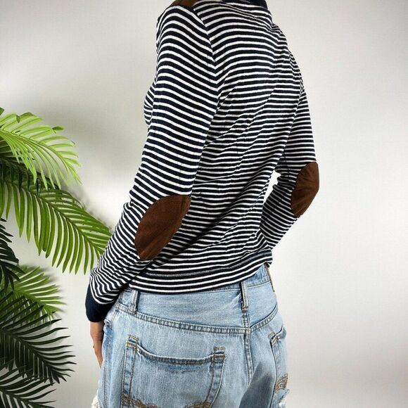 Women's Vintage Ralph Lauren Nautical Coastal Chic Striped Long Sleeve Shirt / S - Picture 2 of 6